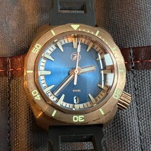 Zelos automatic watch with marine brass - great condition